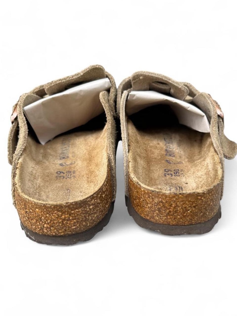 Birkenstock Boston Soft Footbed Taupe Suede Clogs US Women's 8-8.5 EU 39 Regular - Picture 4 of 8